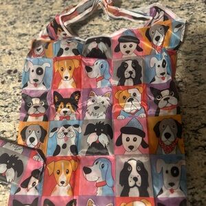 Colorful Dog Print Tote Bag